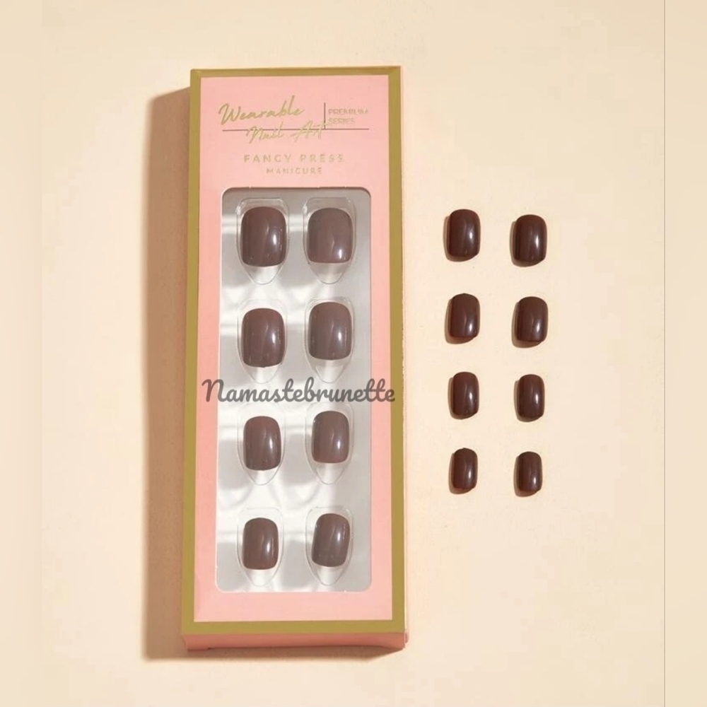 2/$16 Brown Manicure Press On Nails